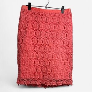 Mikarose Elegant Coral Lace Skirt Size XL